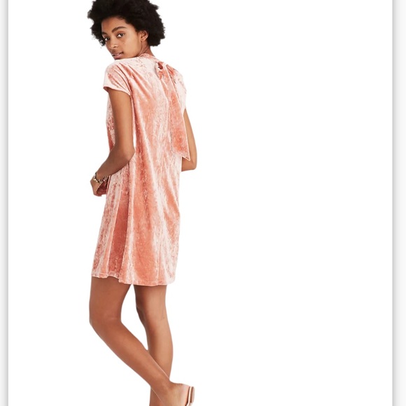 Madewell Crushed Velvet Mockneck Dress - Picture 2 of 5